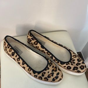 UGG Hair On Hide Cheetah print Slip ons w/ fleece at heel